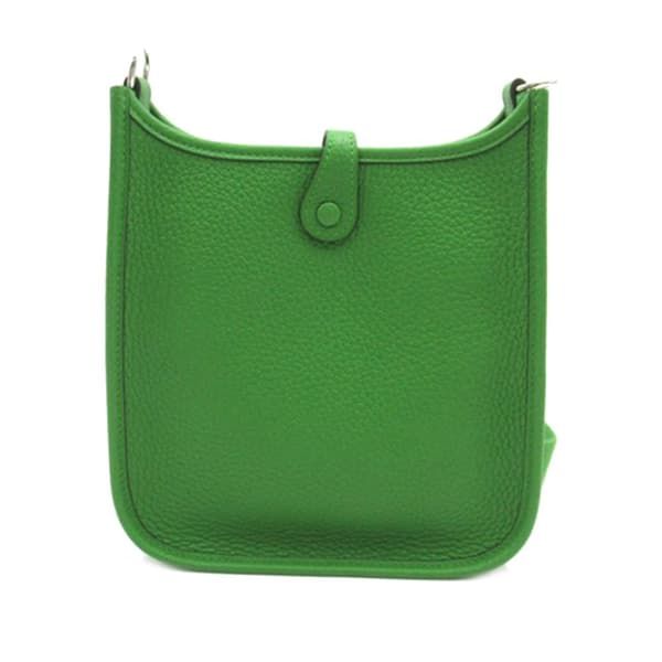 Pre-owned Hermès Clemence Evelyne TPM Green
