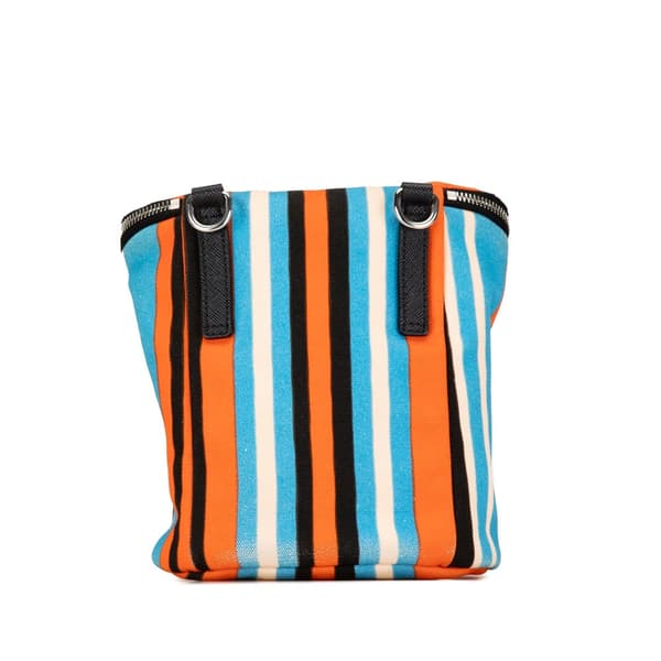 Pre-owned Prada Canapa Baiadera Crossbody Bag Orange