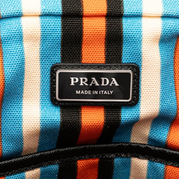 Pre-owned Prada Canapa Baiadera Crossbody Bag Orange
