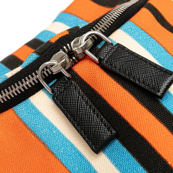 Pre-owned Prada Canapa Baiadera Crossbody Bag Orange