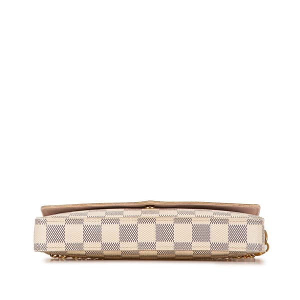 Pre-owned Louis Vuitton Damier Azur Pochette Felicie White