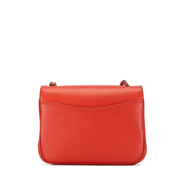 Pre-owned Chanel Lambskin CC Mania Flap Red