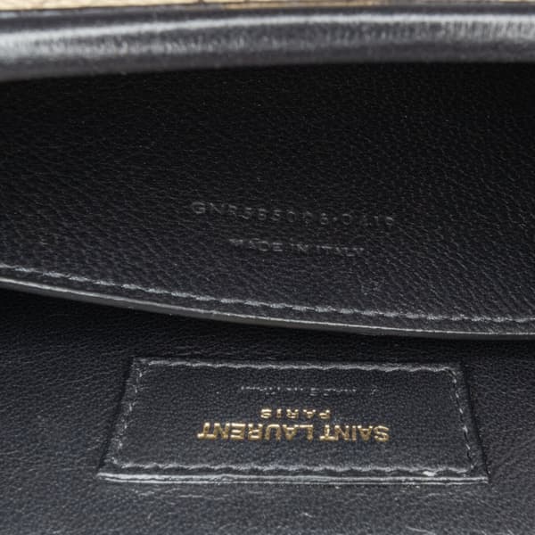 Pre-owned Saint Laurent Medium Canvas Monogram All Over Crossbody Brown