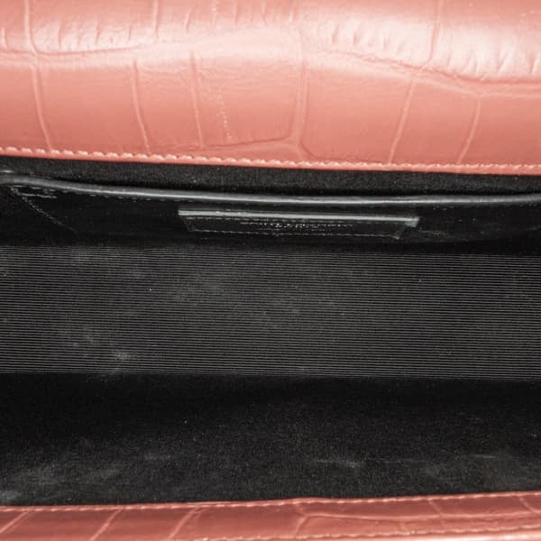 Pre-owned Saint Laurent Medium Embossed Kate Tassel Crossbody Red