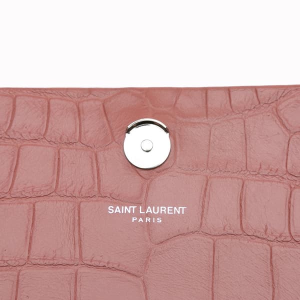 Pre-owned Saint Laurent Medium Embossed Kate Tassel Crossbody Red
