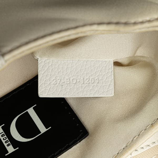 Pre-owned Dior Sacai Technical Fabric and Leather Saddle Bag White