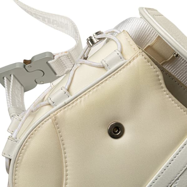 Pre-owned Dior Sacai Technical Fabric and Leather Saddle Bag White