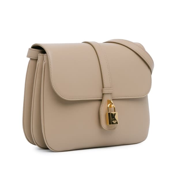 Pre-owned Celine Medium Leather Tabou Crossbody Brown