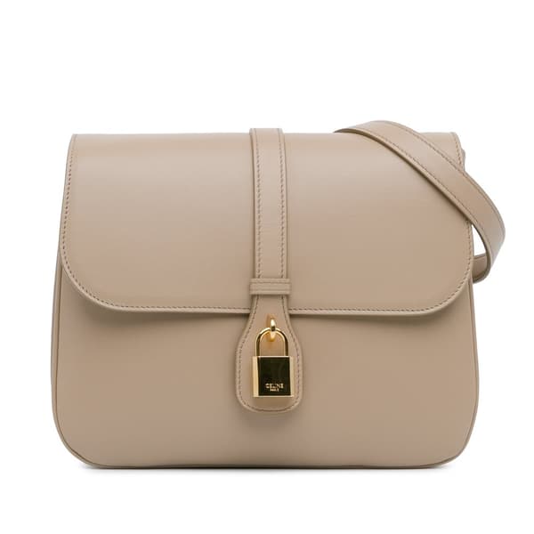 Pre-owned Celine Medium Leather Tabou Crossbody Brown