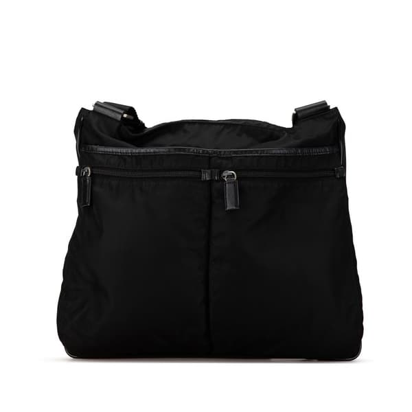 Pre-owned Prada Tessuto Zip Top Crossbody Black