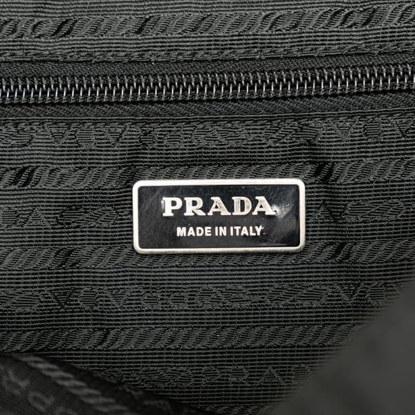 Pre-owned Prada Tessuto Zip Top Crossbody Black