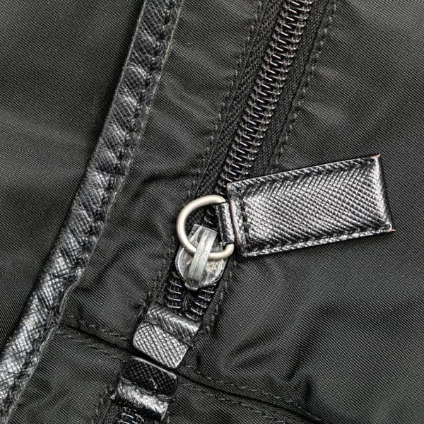 Pre-owned Prada Tessuto Zip Top Crossbody Black