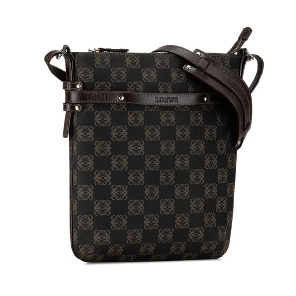 Pre-owned LOEWE Anagram Canvas Crossbody Black