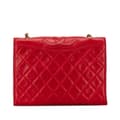 Miniatyrbild 3 av 10: Pre-owned Chanel CC Quilted Lambskin Full Flap Red