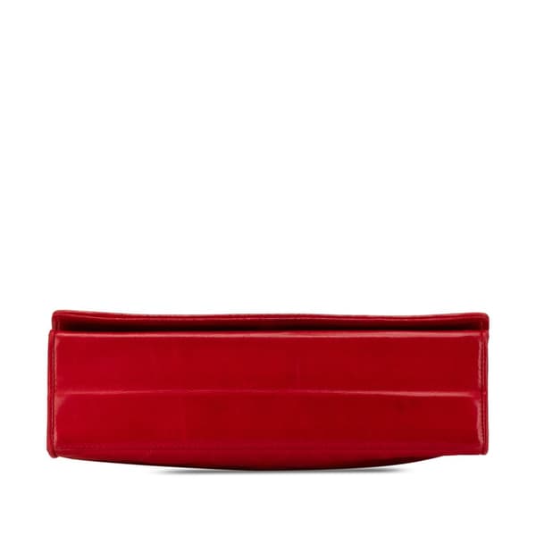 Pre-owned Chanel CC Quilted Lambskin Full Flap Red