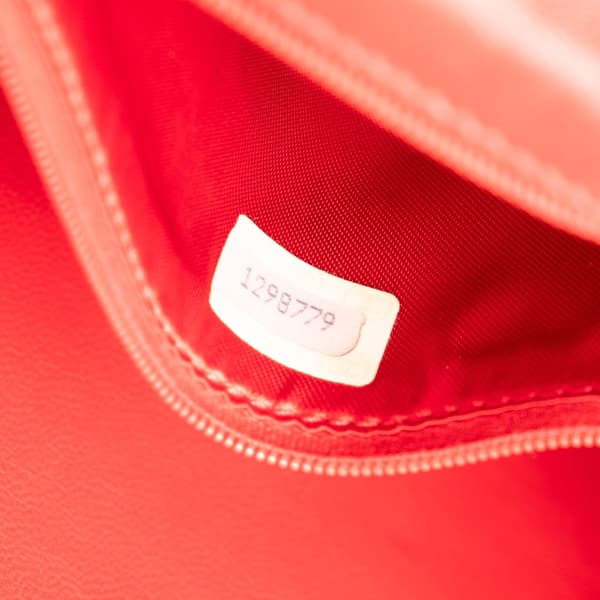 Pre-owned Chanel CC Quilted Lambskin Full Flap Red