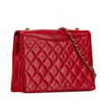 Miniatyrbild 2 av 10: Pre-owned Chanel CC Quilted Lambskin Full Flap Red