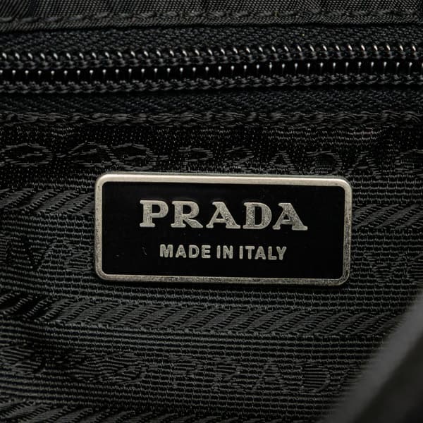 Pre-owned Prada Tessuto Buckle Messenger Bag Black