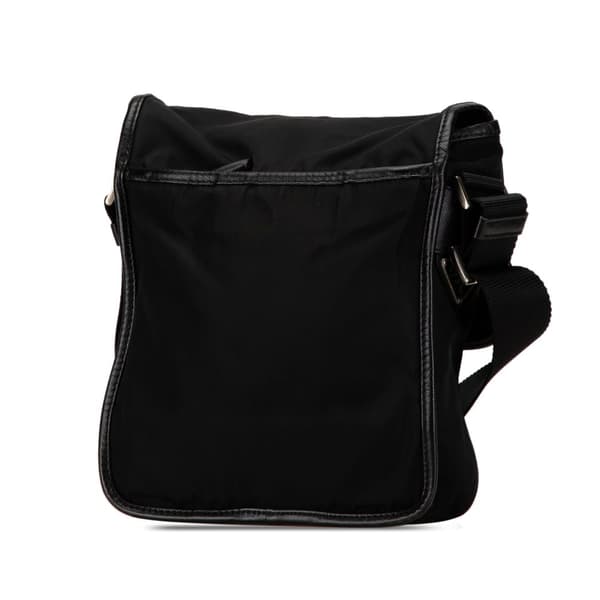 Pre-owned Prada Tessuto Buckle Messenger Bag Black