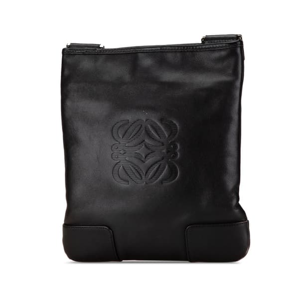 Pre-owned LOEWE Anagram Leather Crossbody Black