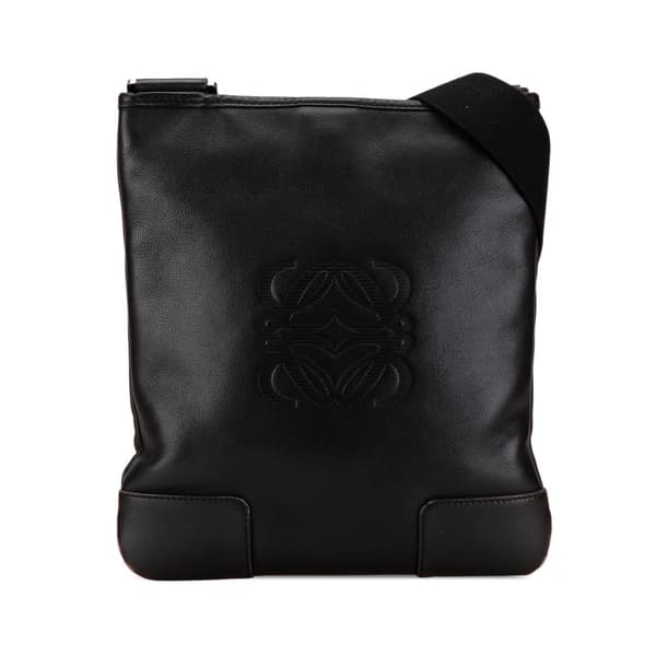 Pre-owned LOEWE Anagram Leather Crossbody Black