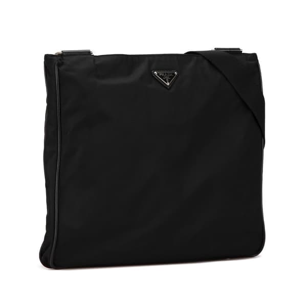 Pre-owned Prada Tessuto Zip Top Crossbody Black
