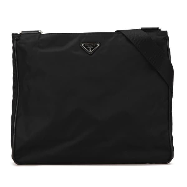 Pre-owned Prada Tessuto Zip Top Crossbody Black