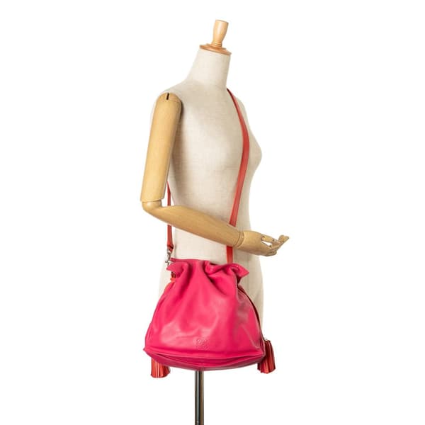 Pre-owned LOEWE Nappa Flamenco Tassel 30 Pink