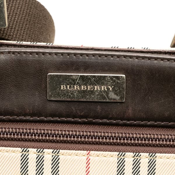 Pre-owned Burberry House Check Crossbody Brown