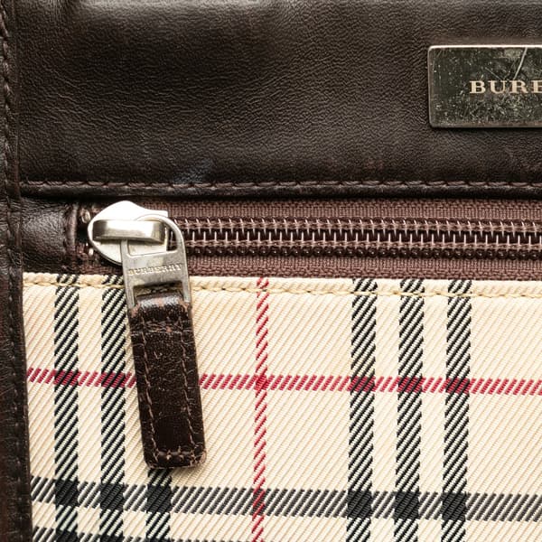 Pre-owned Burberry House Check Crossbody Brown