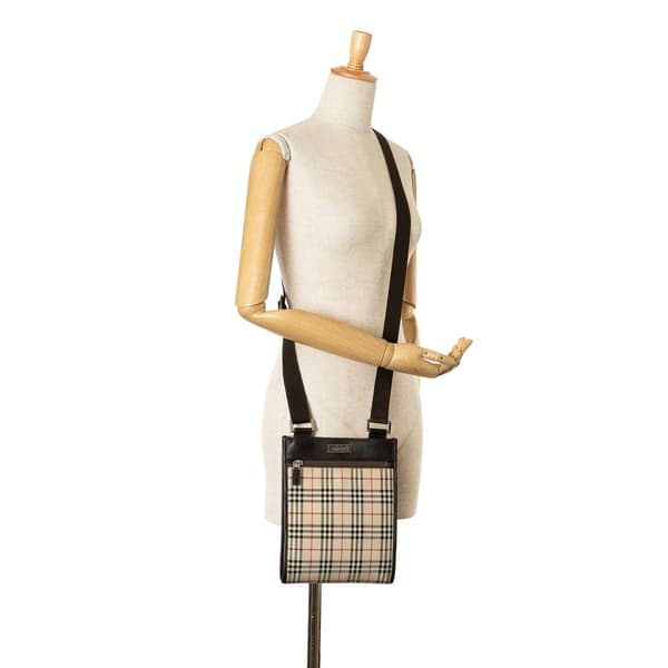 Pre-owned Burberry House Check Crossbody Brown