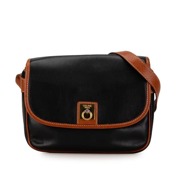 Pre-owned Celine Leather Crossbody Black