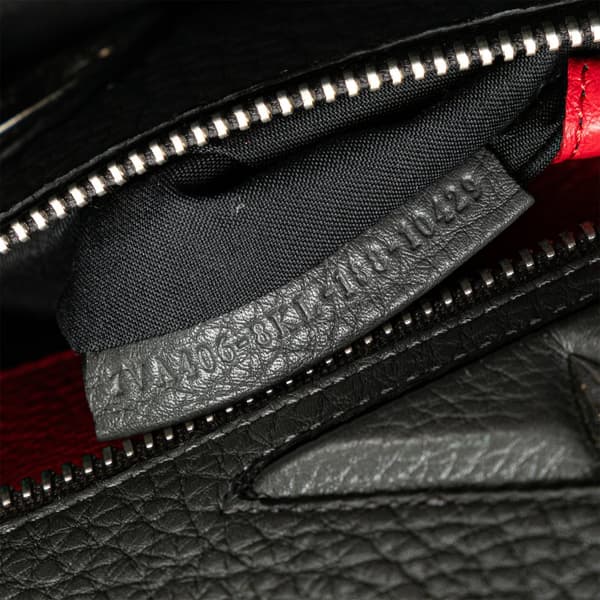 Pre-owned Fendi Large Leather Selleria Peekaboo Iconic Fit Bag Gray