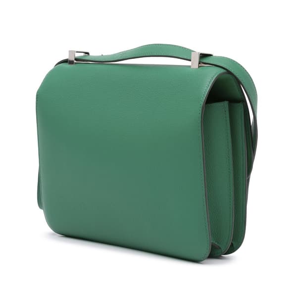 Pre-owned Hermès Evercolor Constance 24 Green