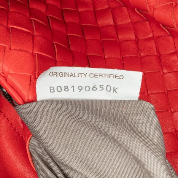 Pre-owned Bottega Veneta Intrecciato Flap Crossbody Red