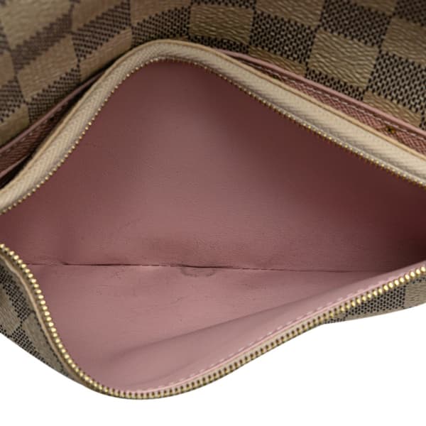 Pre-owned Louis Vuitton Damier Azur Summer Trunks Pochette Weekend White