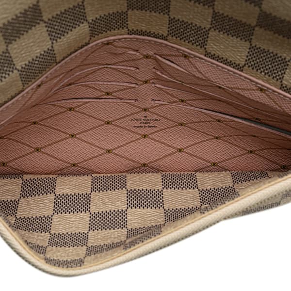 Pre-owned Louis Vuitton Damier Azur Summer Trunks Pochette Weekend White