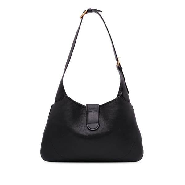 Pre-owned Gucci Medium Leather Aphrodite Satchel Black