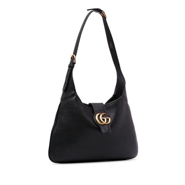 Pre-owned Gucci Medium Leather Aphrodite Satchel Black
