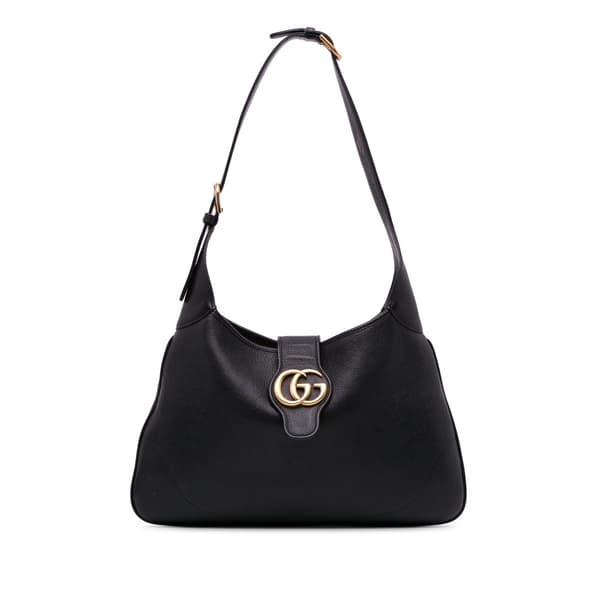 Pre-owned Gucci Medium Leather Aphrodite Satchel Black