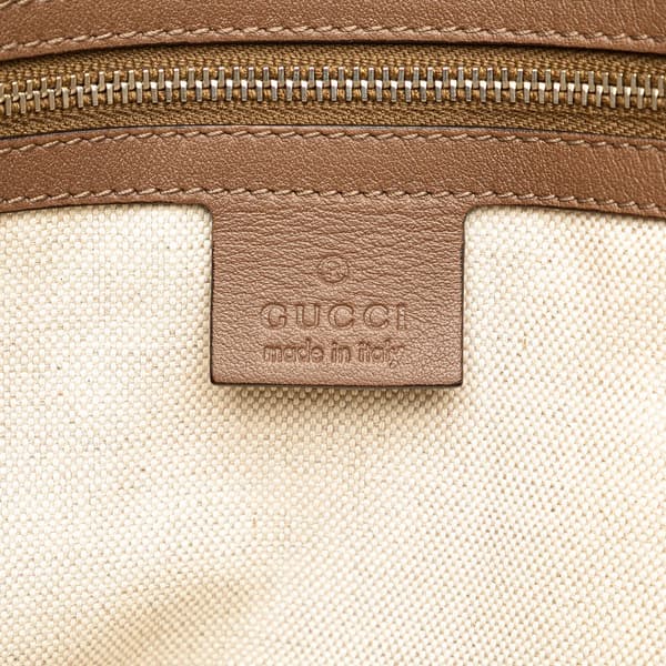 Pre-owned Gucci Interlocking G Calfskin Crossbody Brown