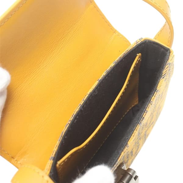 Pre-owned Dior Nano Oblique Lock Pouch Crossbody Yellow