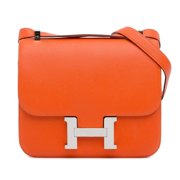 Pre-owned Hermès Epsom Constance 24 Orange