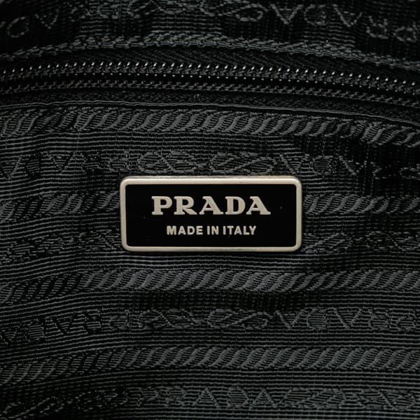 Pre-owned Prada Tessuto Zip Top Crossbody Black