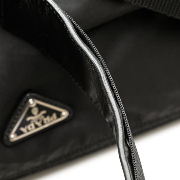 Pre-owned Prada Tessuto Zip Top Crossbody Black