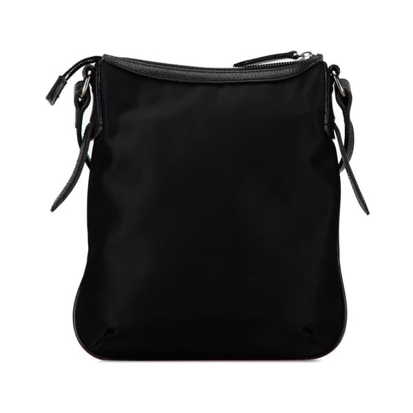 Pre-owned Burberry Nova Check Trimmed Nylon Crossbody Black