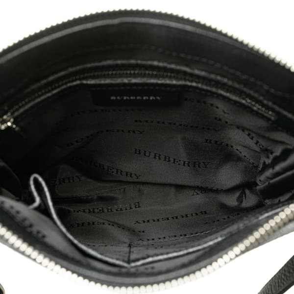 Pre-owned Burberry Nova Check Trimmed Nylon Crossbody Black