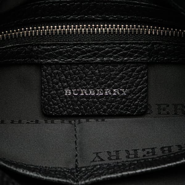 Pre-owned Burberry Nova Check Trimmed Nylon Crossbody Black