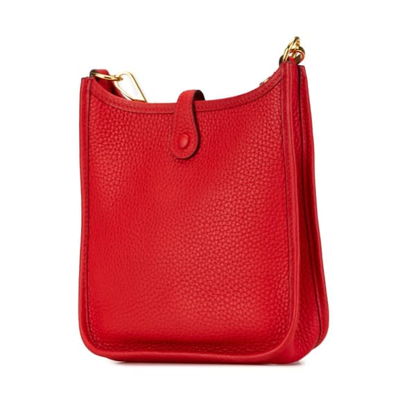 Pre-owned Hermès Clemence Evelyne TPM Red