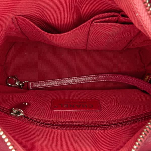 Pre-owned Chanel Small Chevron Aged Calfskin Gabrielle Crossbody Pink